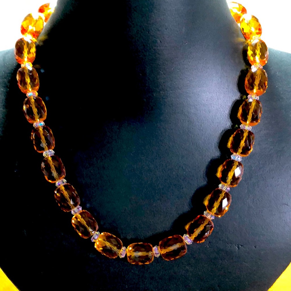 Laser-Cut Quartz Necklace - Artisan NWOT